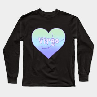 Virgo Constellation Heart Long Sleeve T-Shirt